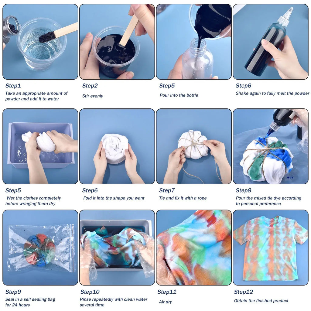 Textile Fabric Dye Powder – 30ml & 50ml Bottles for DIY Clothing Dyeing, Cotton Linen Jeans Color Restoration