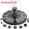 Solar Fountain Pump Kit for Garden Pond & Bird Bath — 1W, 1.5W, 2.5W with 6 Interchangeable Nozzles