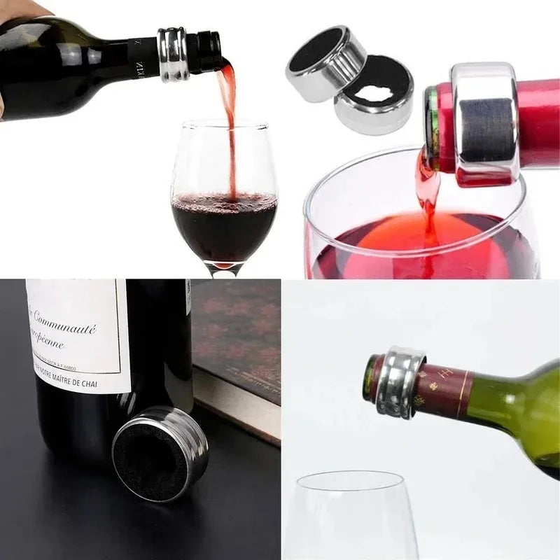 Stainless Steel Wine Bottle Drip Collar with Velvet Liner, 4 cm (1.57 in) Anti-Overflow Drip Catcher