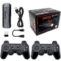 Retro HD 64GB Game Console Stick with Dual Wireless Controllers — 20,000+ Classic Games, Plug & Play