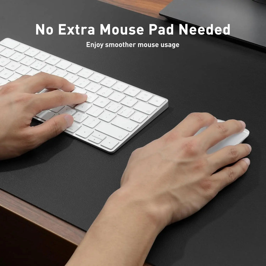 Large Waterproof PU Leather Desk Mat for Office & Home — Keyboard, Mouse & Writing Pad