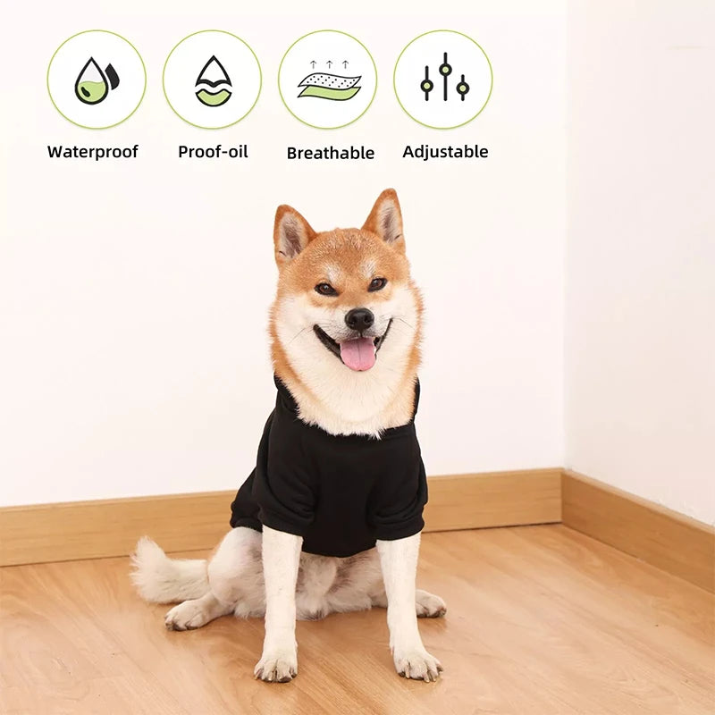 Warm Dog Hoodie Sweatshirt – Hooded Coat for Small, Medium & Large Dogs
