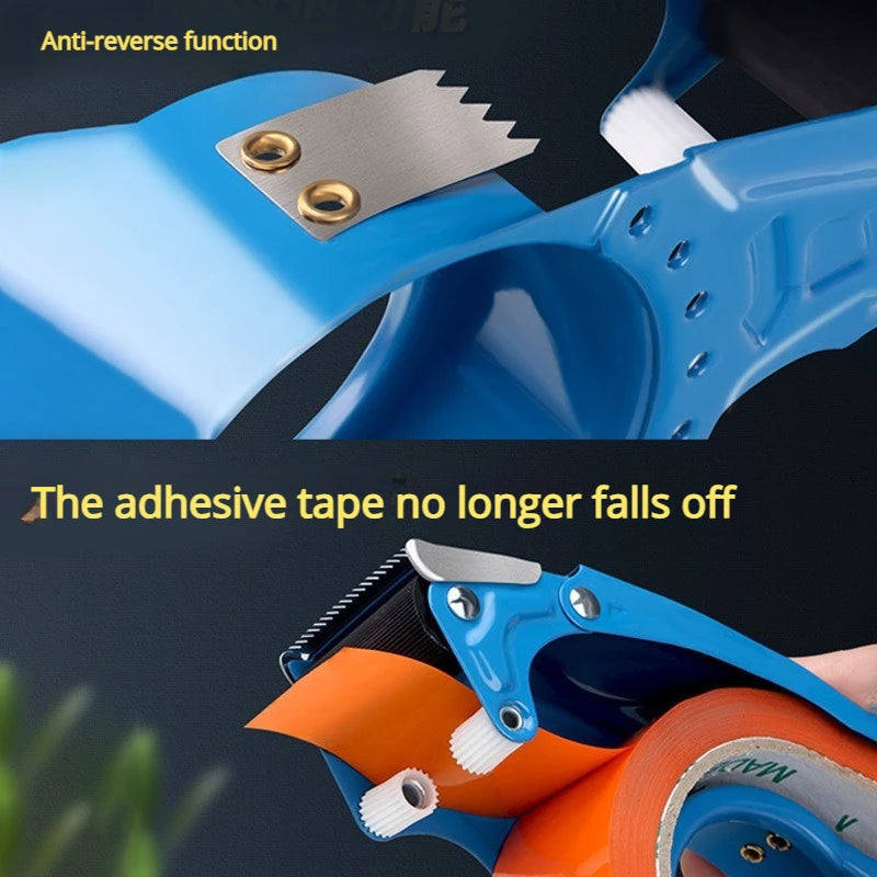 Handheld Metal Shipping Tape Dispenser Cutter — Fits 5 cm (2") & 6 cm (2.36") Tape for Moving, Mailing, Box Sealing