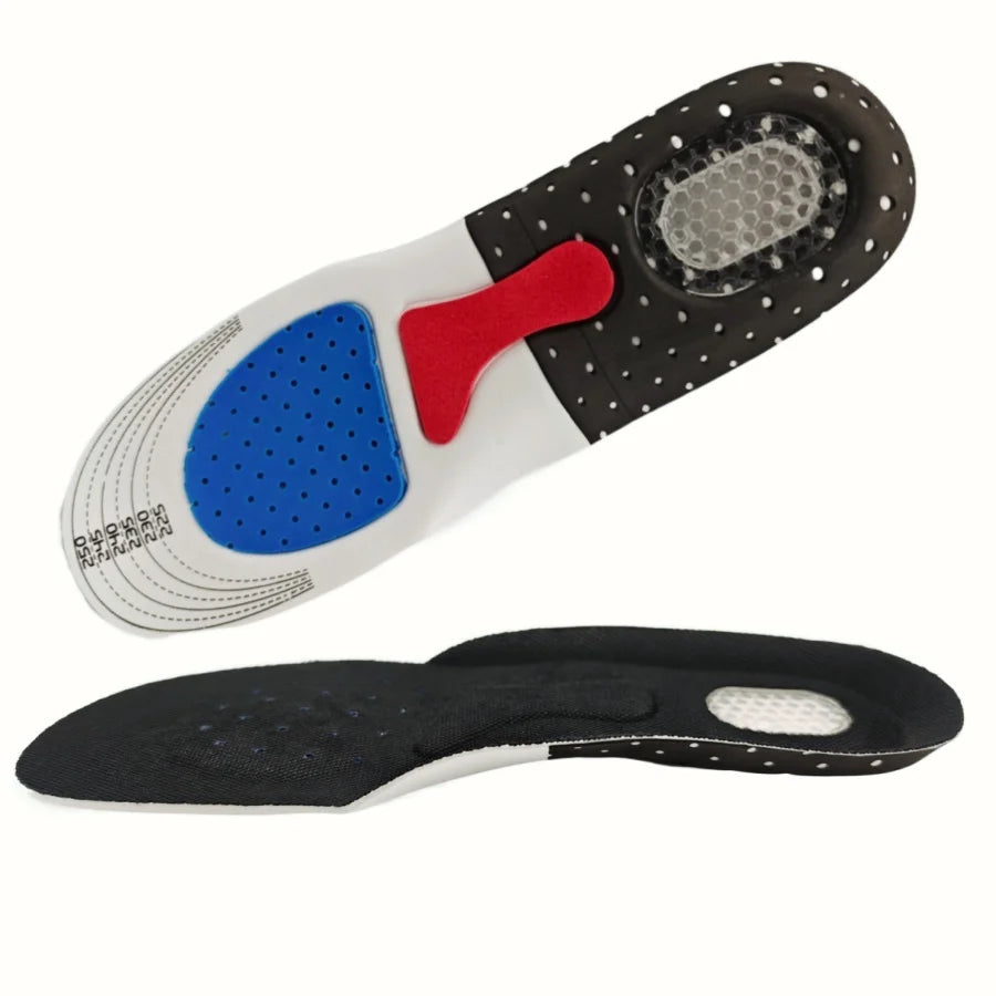 Unisex Gel Sports Insoles 1 Pair – EVA Arch Support Shock-Absorbent Running Inserts
