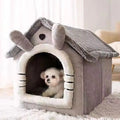 Coral Fleece Dog Bed Sofa – Soft Washable Plush Pet Couch for Dogs