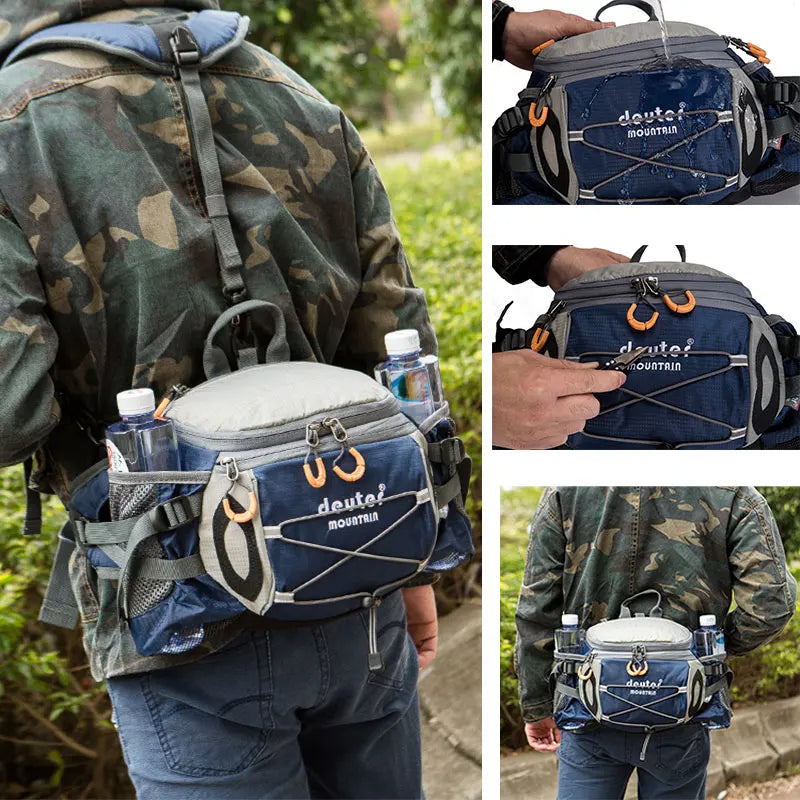 Convertible Waist Bag to Shoulder Backpack 8L - Cycling Hiking Running Camping Water Bottle Fanny Pack for Men