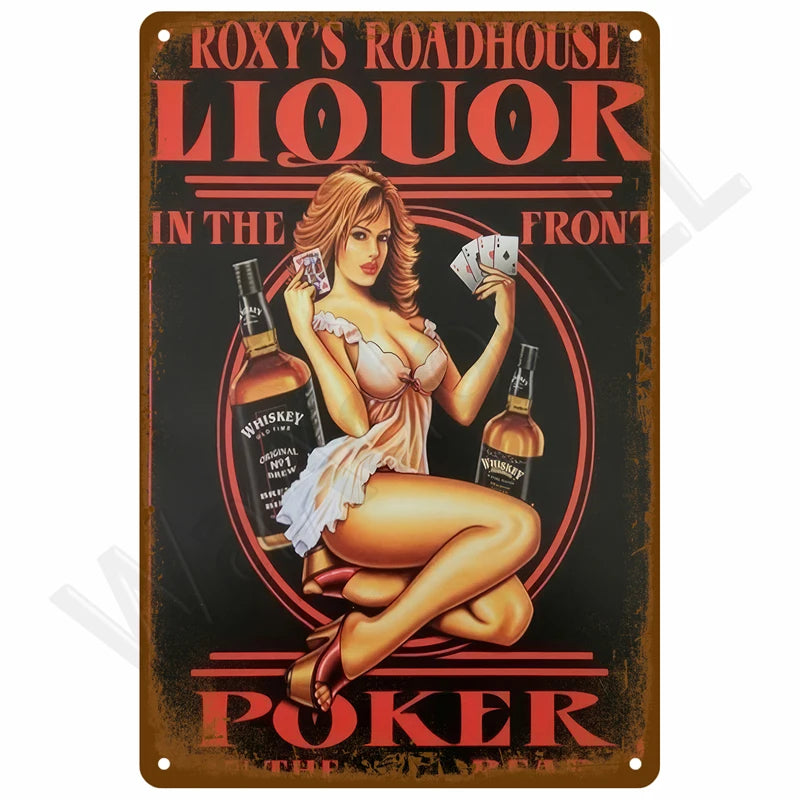 Retro Metal Wall Sign 20 x 30 cm (7.8 x 11.8 in) Vintage Tin Bedroom Wall Art