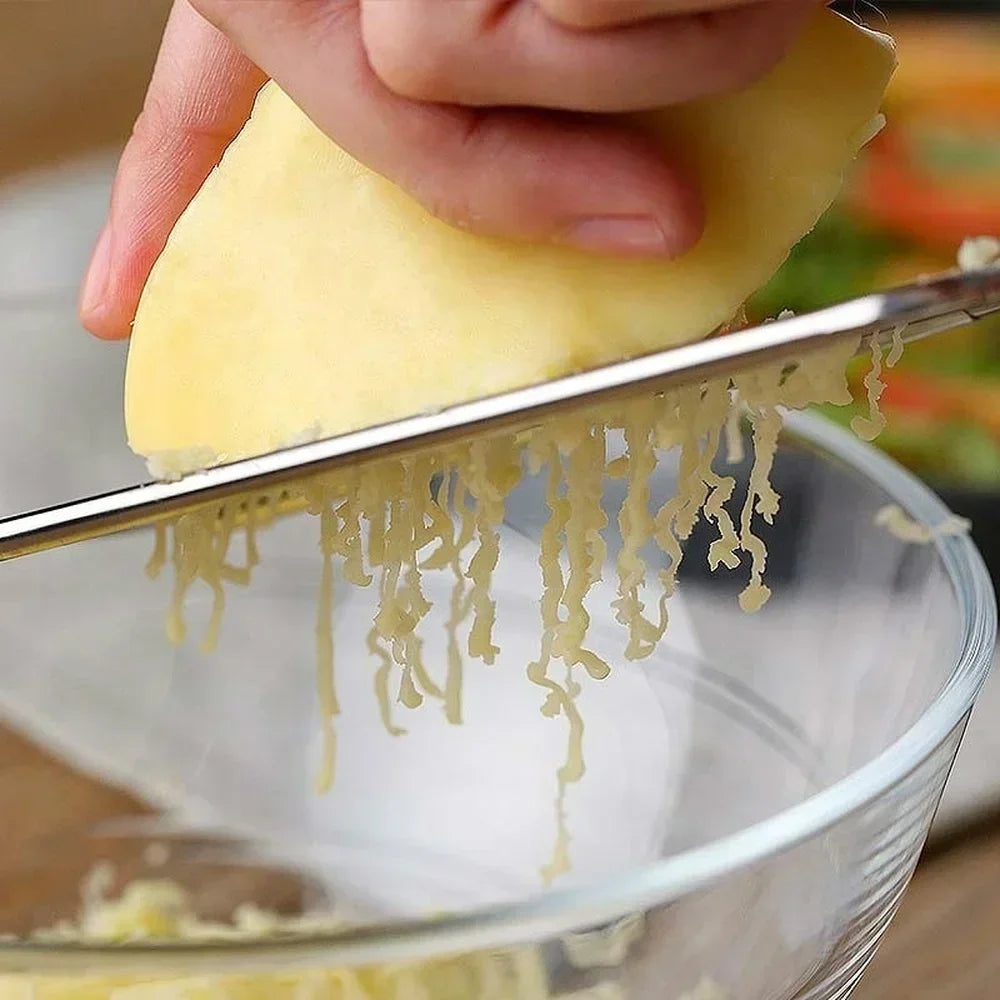 Stainless Steel Handheld Cheese Grater - Multi-Purpose Food Grater for Chocolate, Butter, Fruit & Vegetables