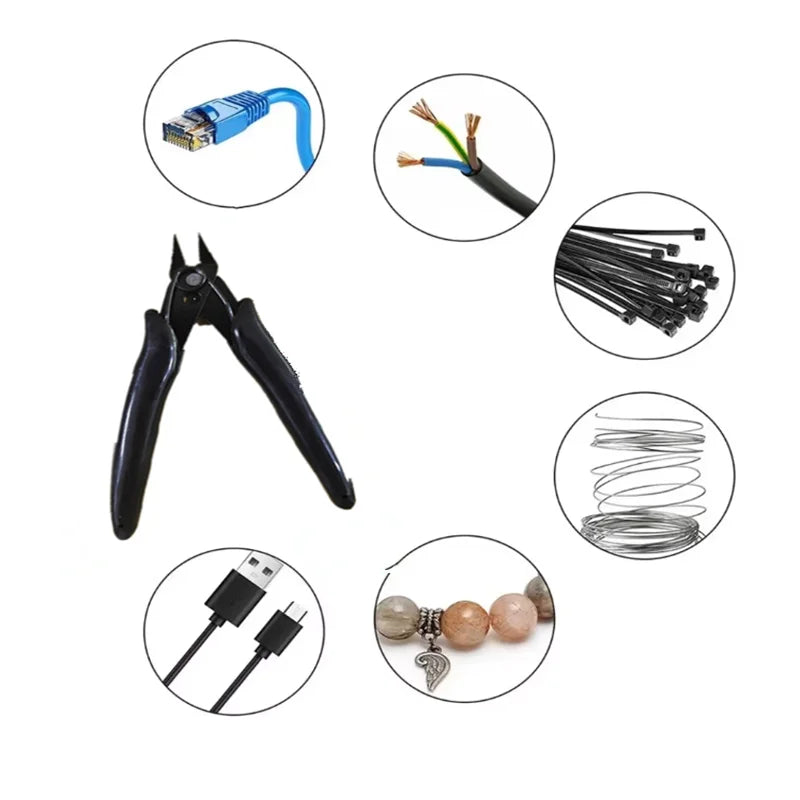 2-Pack Mini Nose Cutting Pliers | Flush Wire Cutters & Side Snips for Electrical Work