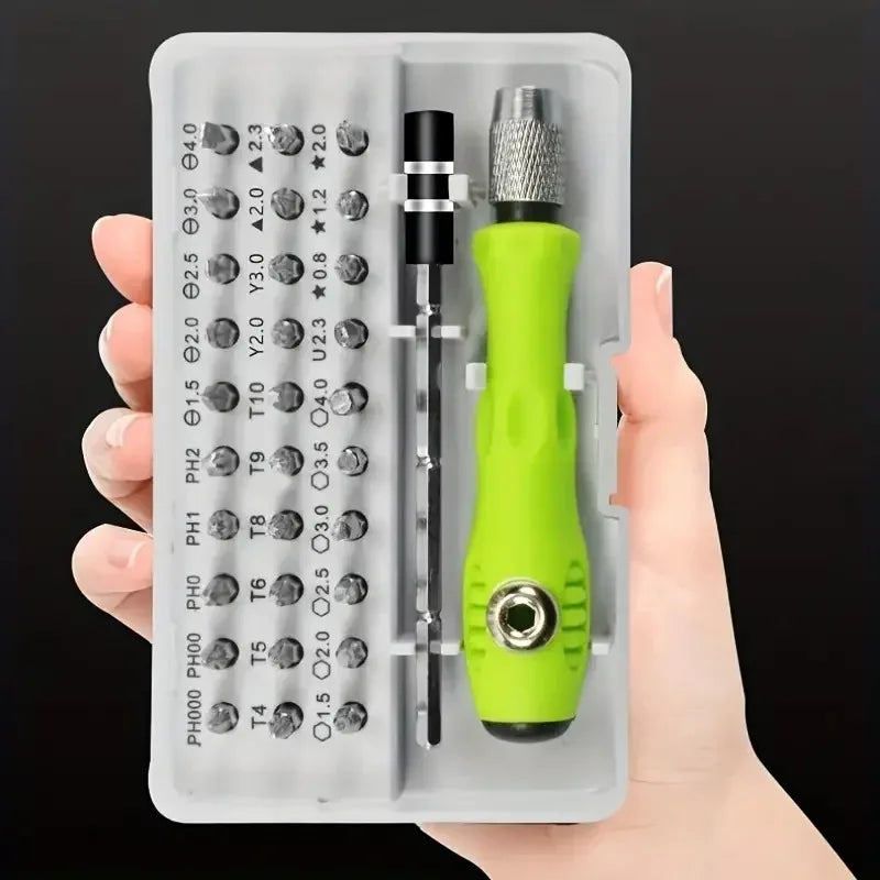 32-in-1 Precision Screwdriver Set with 30 Magnetic Torx & Phillips Bits — Mini Repair Kit for Phone, Watch, PC