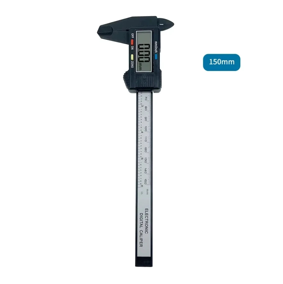 Digital Caliper 0-150 mm (0-6 in) Carbon Fiber Composite Electronic Vernier Caliper 0.01 mm Precision