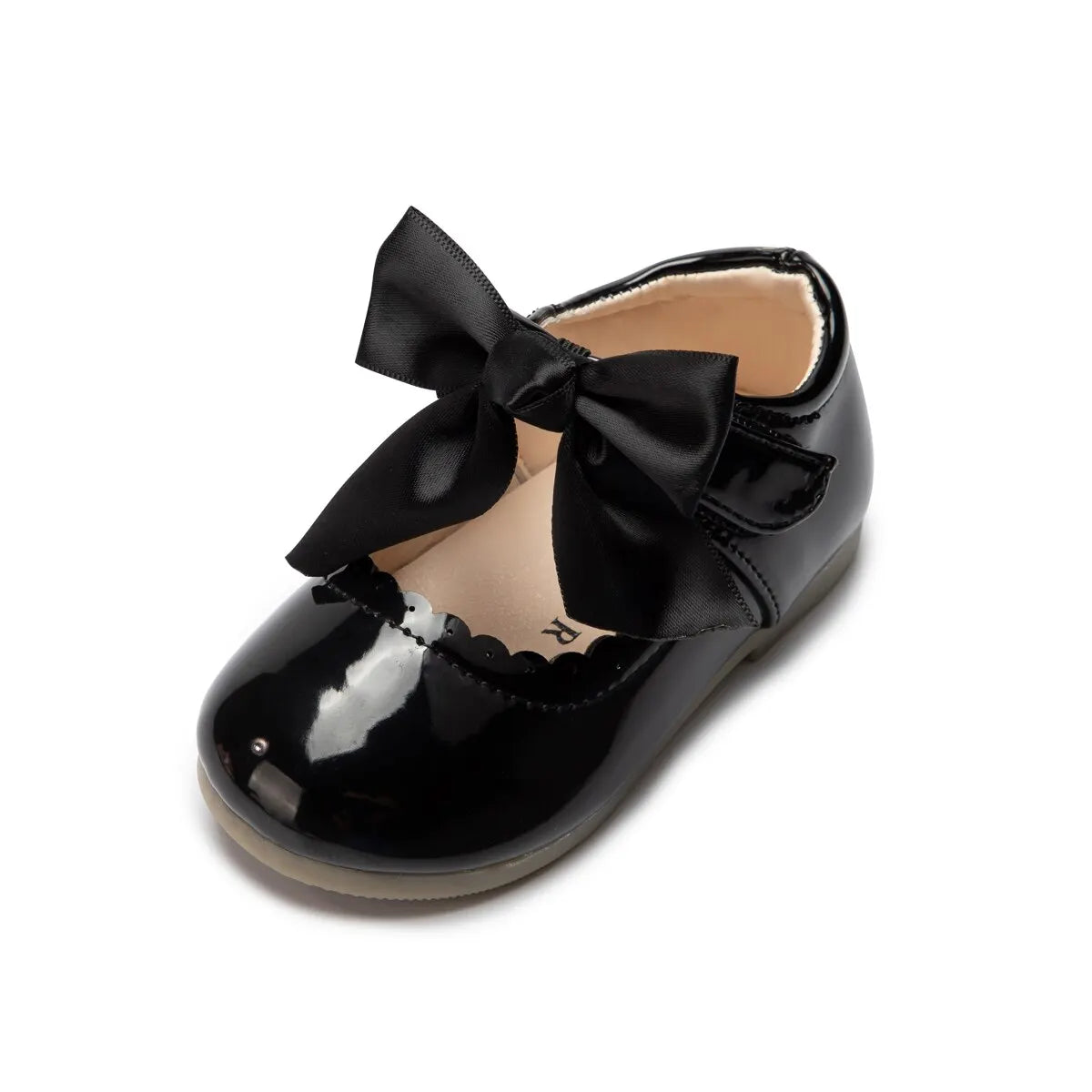Baby Girl Mary Jane Shoes – Leather Bow Ballet Flats, Non-Slip Rubber Sole, Infant 0-12 Months