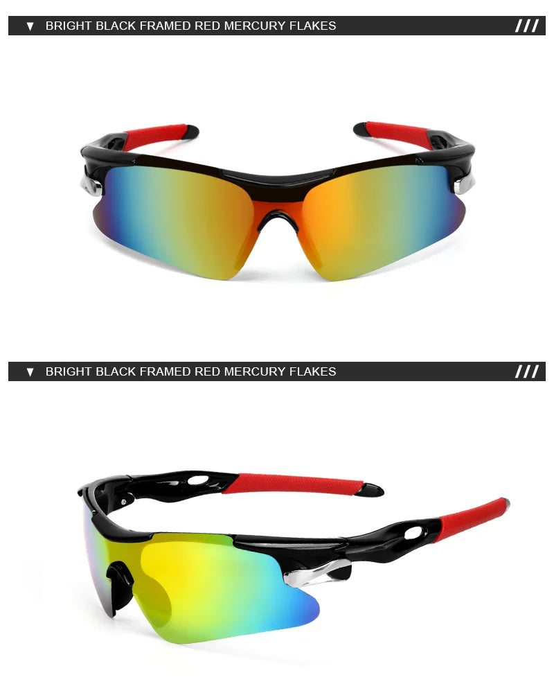 UV400 Cycling Sunglasses - Polycarbonate MTB & Road Bike Windproof Riding Glasses (Unisex)