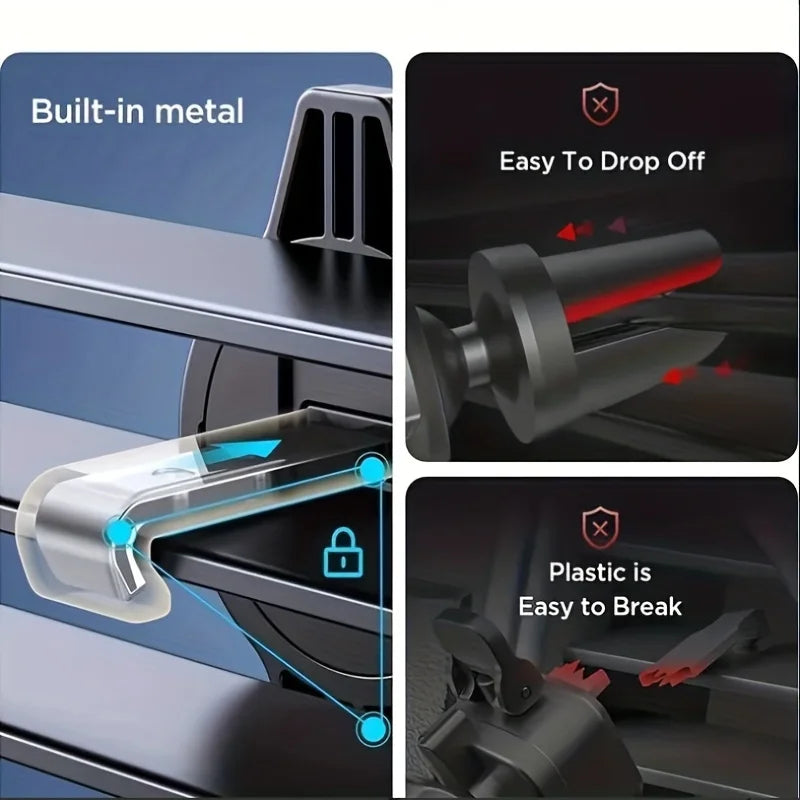 Universal Car Air Vent Phone Holder Clip Mount – Fits 4.7–6.7 in (≈11.9–17.0 cm) Smartphones