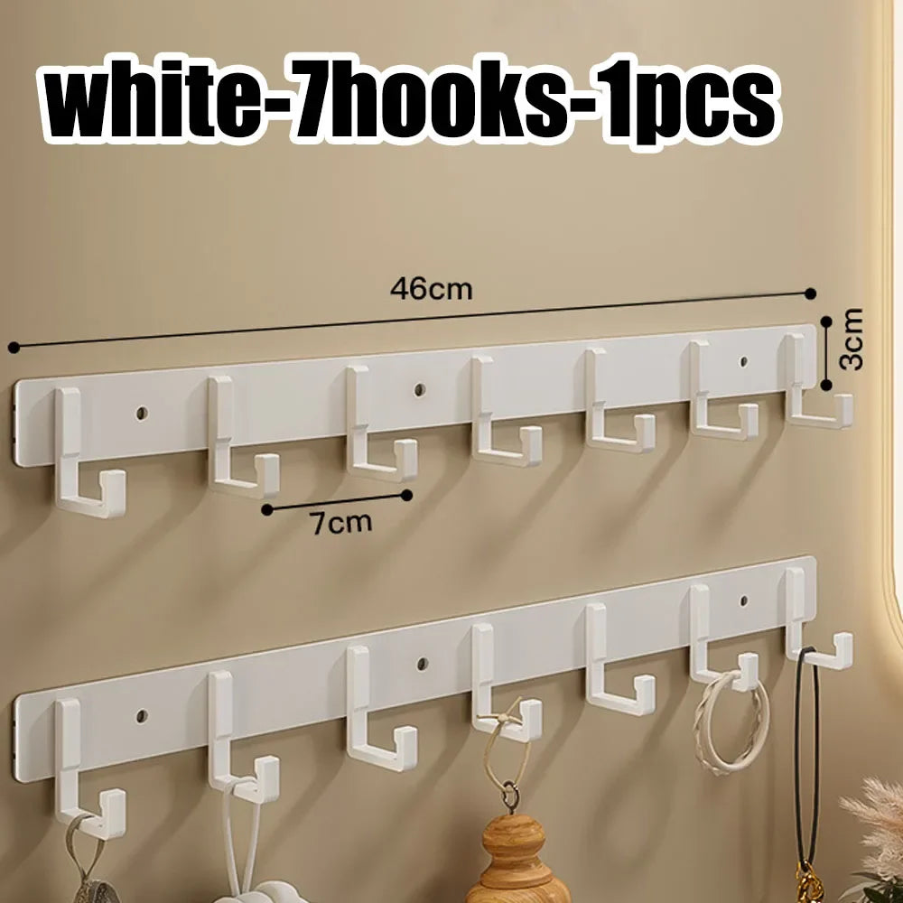 Heavy-Duty Adhesive Wall-Mounted Towel and Clothes Hook - No-Drill Stainless Steel Multi-Hook for Bathroom and Kitchen