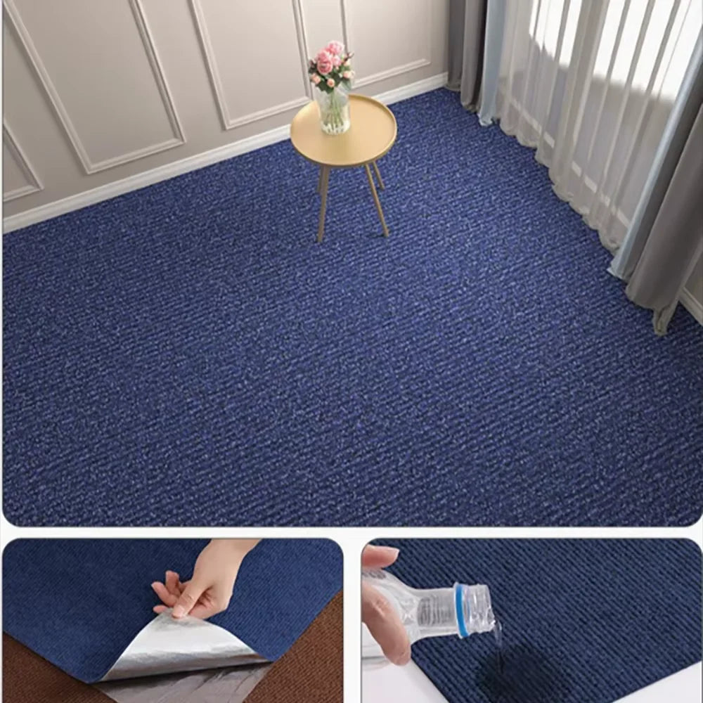Self-Adhesive Solid Carpet Runner 50 cm x 2 m (19.7 in x 78.7 in) – Water-Absorbent Non-Slip Floor Mat for Kitchen, Bathroom, Bedroom, Living Room