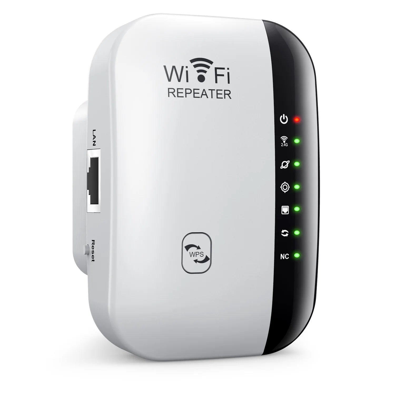 300Mbps WiFi Repeater 802.11n Signal Booster - 2.4 GHz Wireless Range Extender for Home & Office