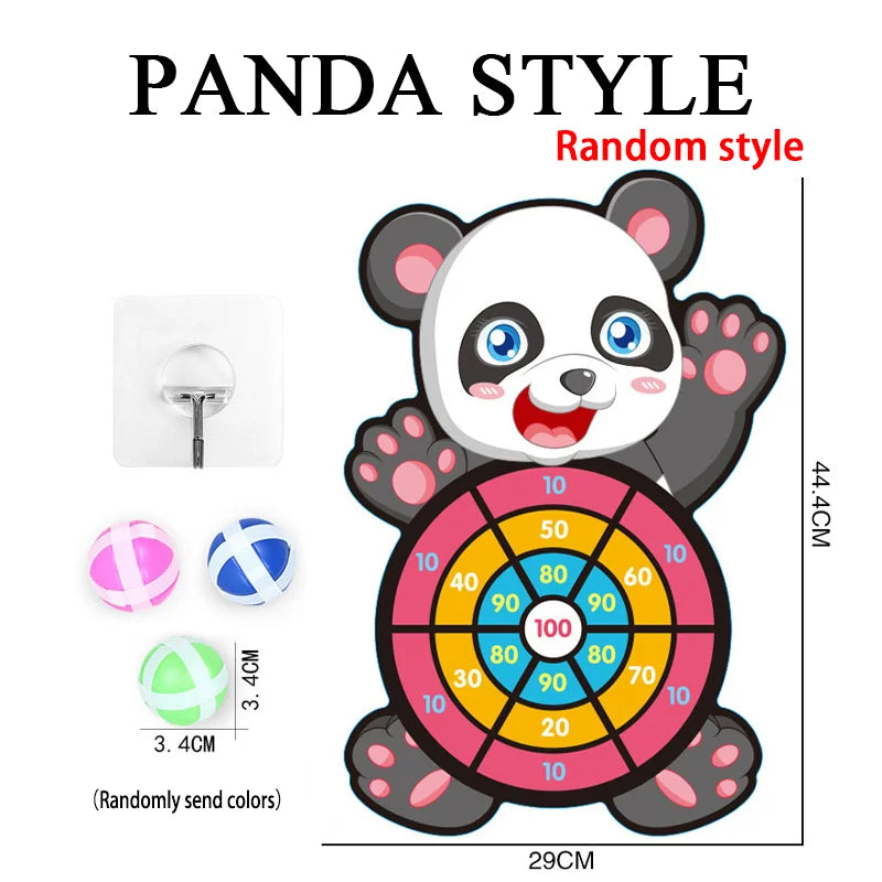 Montessori Sticky Ball Dart Board Target Game - Indoor & Outdoor Kids Toy, Party & Classroom Game