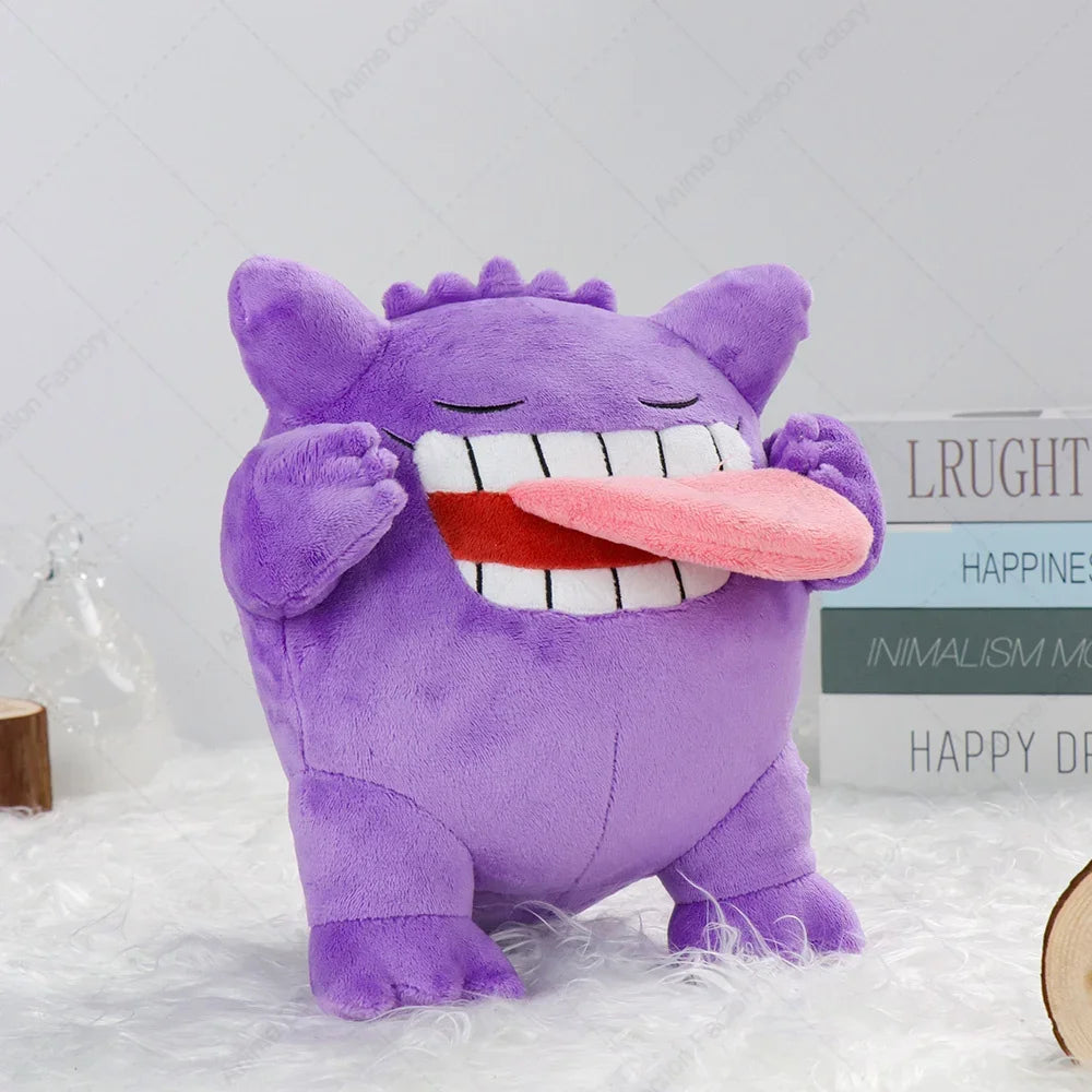 Sleeping Gengar Plush Toy Soft Anime Ghost Monster Peluche Doll Cute Birthday Gift for Kids