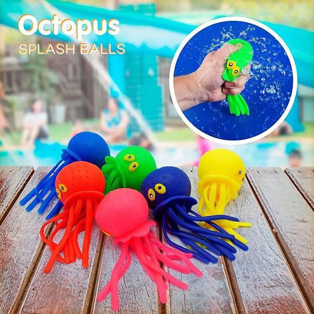 Octopus Bath Squirter Toy for Toddlers – Water Absorbing Sponge Bath Toy for Kids, Available in 1/2/3/5-Pack