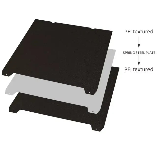 PEI Spring Steel Build Plate – Removable 3D Printer Build Surface for Heated Bed, Smooth PEI Sheet 235x235mm (9.25 x 9.25 in) & 310x310mm (12.20 x 12.20 in)