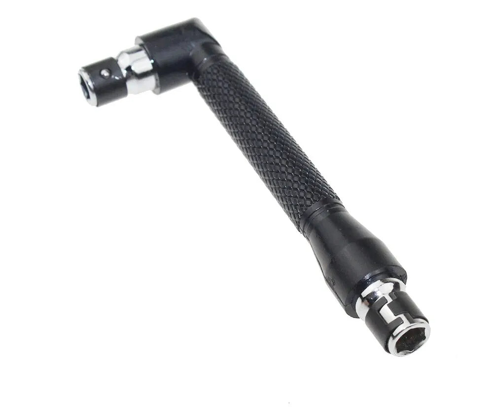 Mini L-Shaped Double-Ended Socket Wrench 1/4-inch (6.35 mm) Right-Angle Joiner Handle