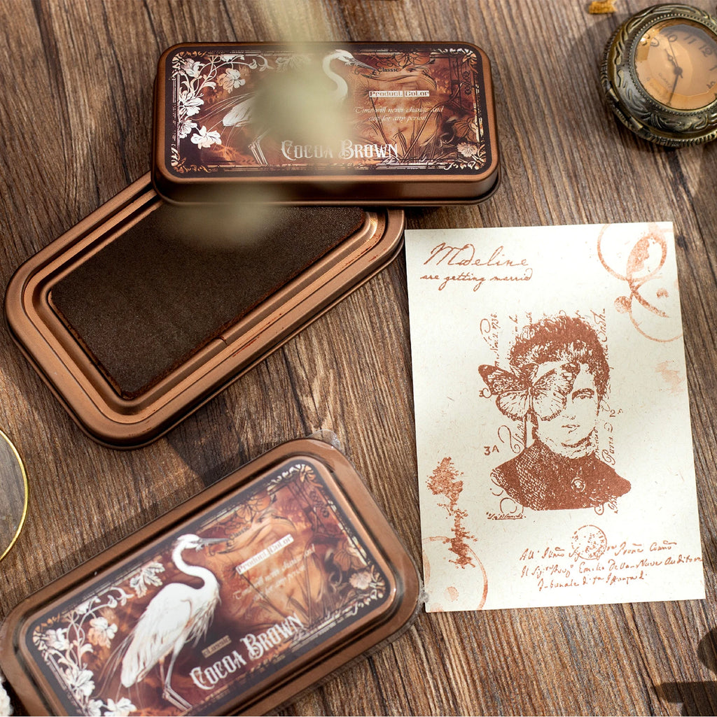 Retro Gothic Ink Pad for DIY Crafts & Scrapbooking – for Rubber and Wooden Stamps, Paper Stationery
