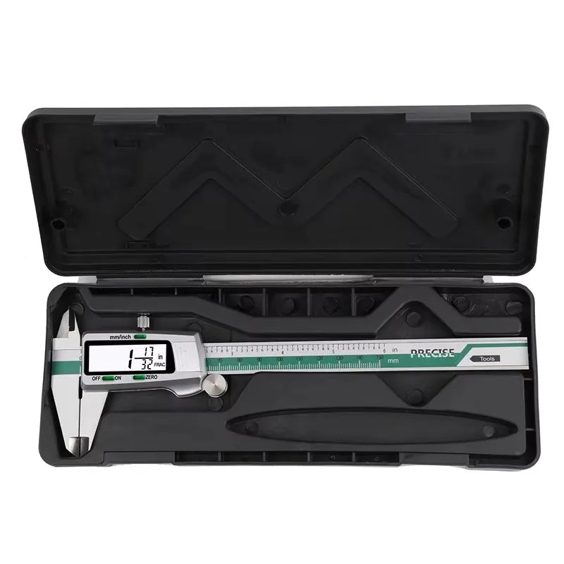 150mm (6-Inch) Stainless Steel Digital Caliper 0.01mm High-Precision Fraction/MM/Inch Gauge