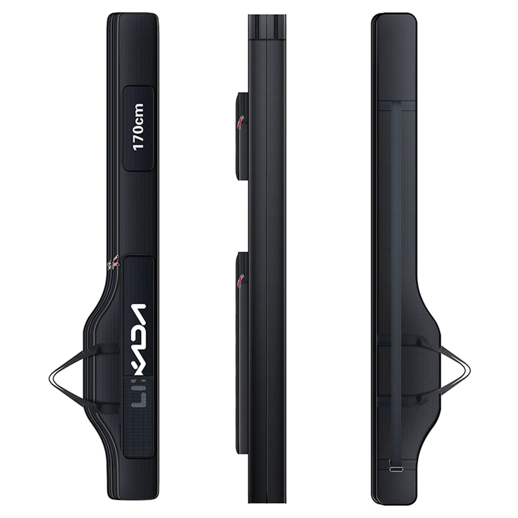 190cm (75 in / 6.2 ft) Portable Folding Fishing Rod & Reel Bag Tackle Storage Carry Case