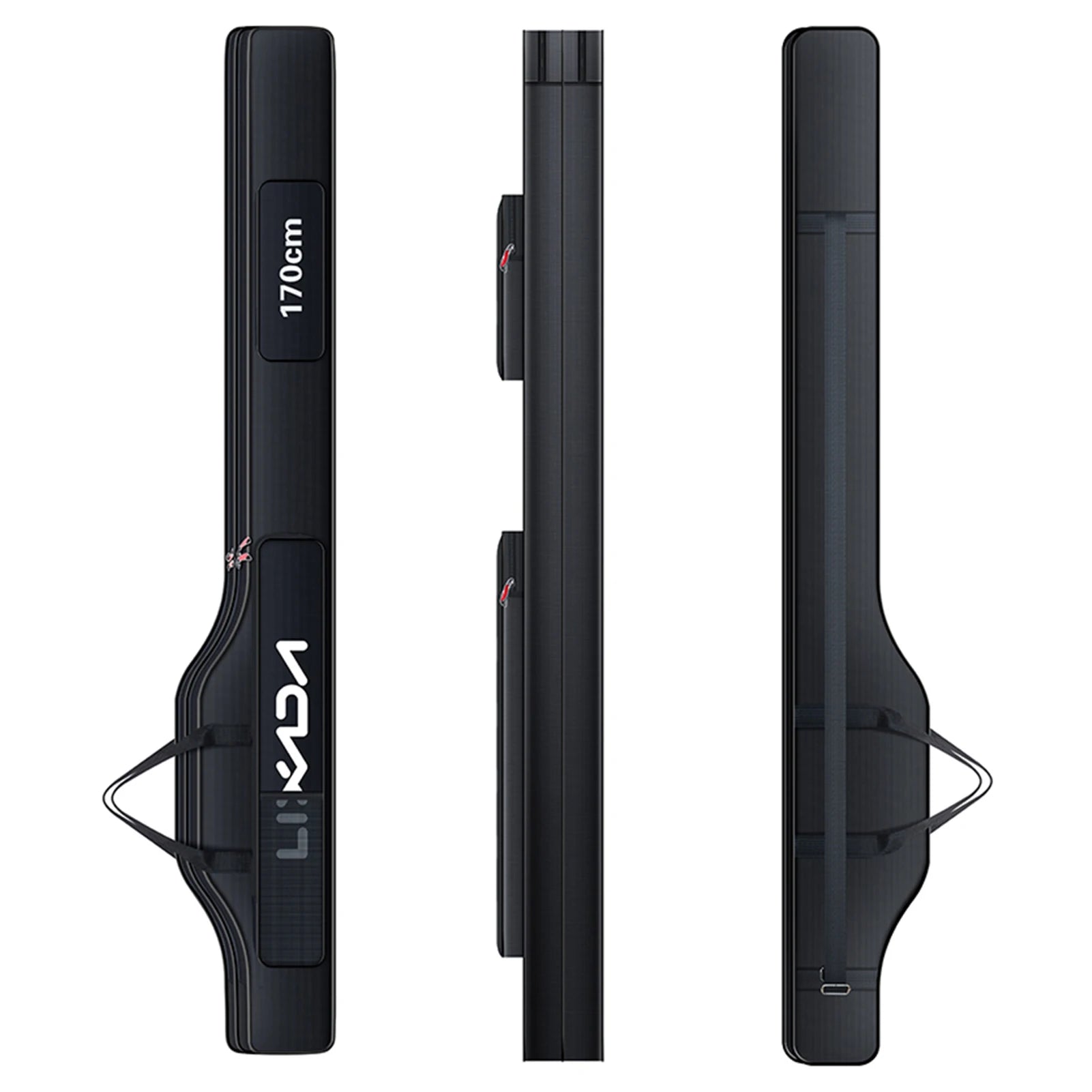 190cm (75 in / 6.2 ft) Portable Folding Fishing Rod & Reel Bag Tackle Storage Carry Case
