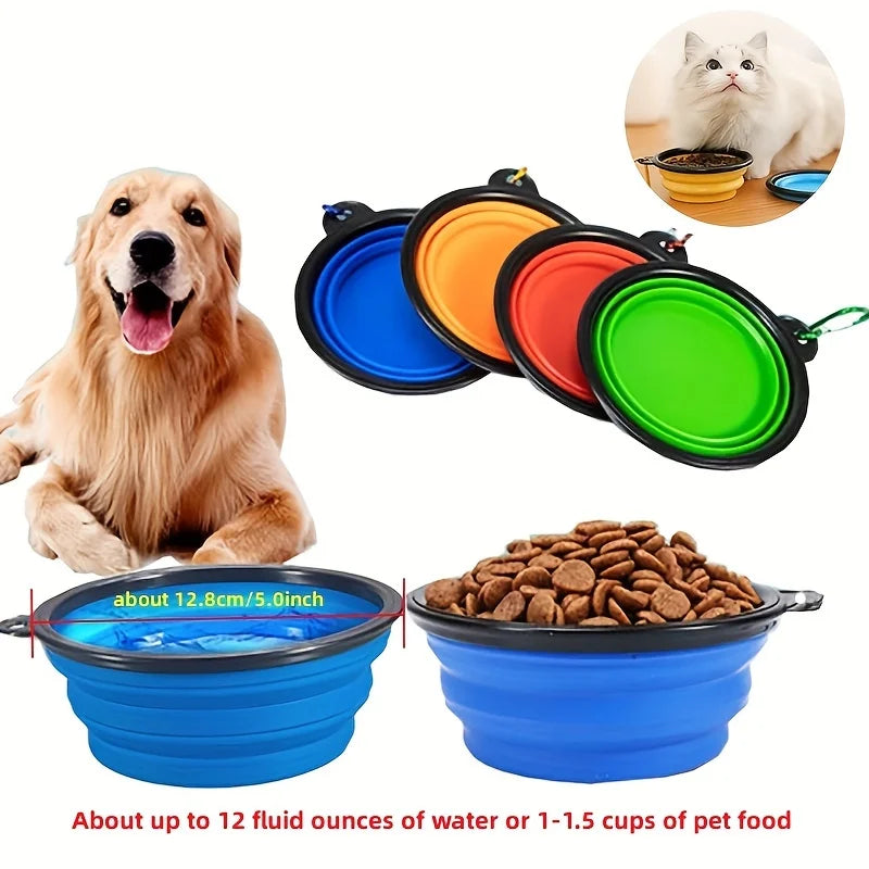 Collapsible TPR Travel Pet Bowl – Portable Dog & Cat Food and Water Bowl