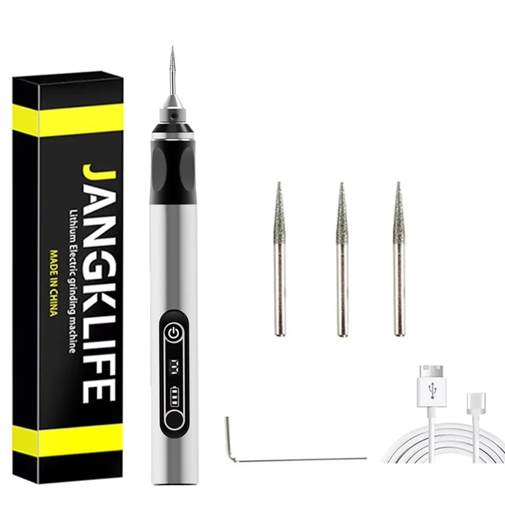 USB Cordless Rotary Tool Kit – Mini Wireless Rotary Drill for Woodworking, Engraving, Jewelry, Metal & Glass DIY
