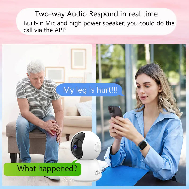 4MP WiFi Indoor PT Camera — Tuya Smart Home IP Security Camera with AI Auto Tracking, Two-Way Audio & Night Vision — Baby Monitor (2.4GHz)