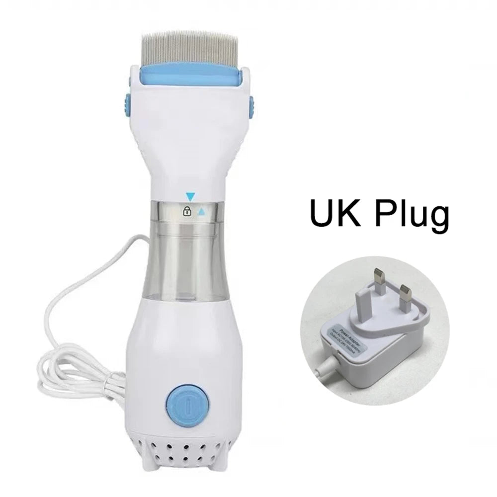 Electric Flea & Lice Removal Comb for Dogs & Cats — Gentle Pet Grooming & Deshedding Brush
