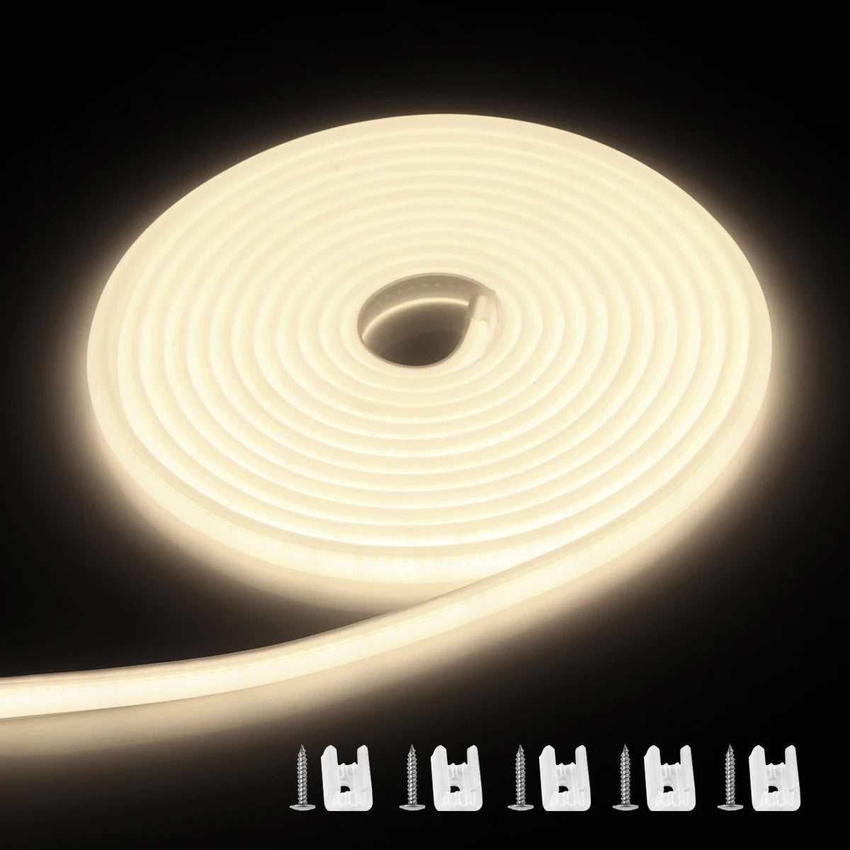 COB LED Strip Light 320 LEDs/m Super Bright RA90 IP67 Waterproof Flexible Tape Light 220V/110V with EU & US Plug, 1–35 m (3.3–115 ft)