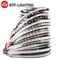 WS2812B Addressable RGB LED Strip Light DC 5V – Individually Programmable Smart Pixels, IP30/IP65/IP67, Black/White PCB
