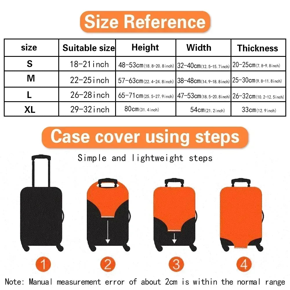 Washable Stretch Luggage Cover - Suitcase Protector for 18–32 Inch (45–81 cm) Suitcases | Geometric Print Travel Accessory