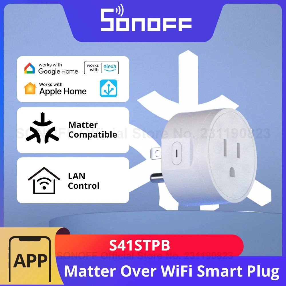 Matter Over WiFi Smart Plug US Socket App & Voice Control, Inching Mode, Timers & Smart Scenes