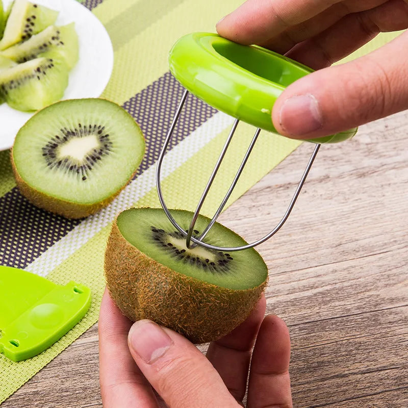 Kiwi Cutter Detachable Stainless Steel Fruit Peeler & Scoop - Easy Kiwi, Lemon and Avocado Peeling