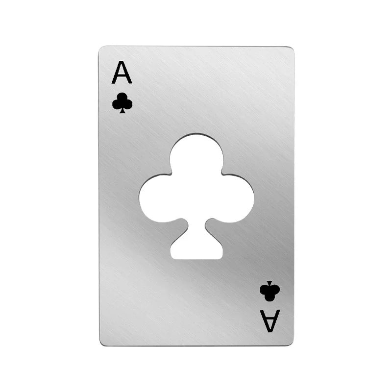 Stainless Steel Playing Card Bottle Opener (Spade Design) – Slim Credit Card Beer & Wine Opener