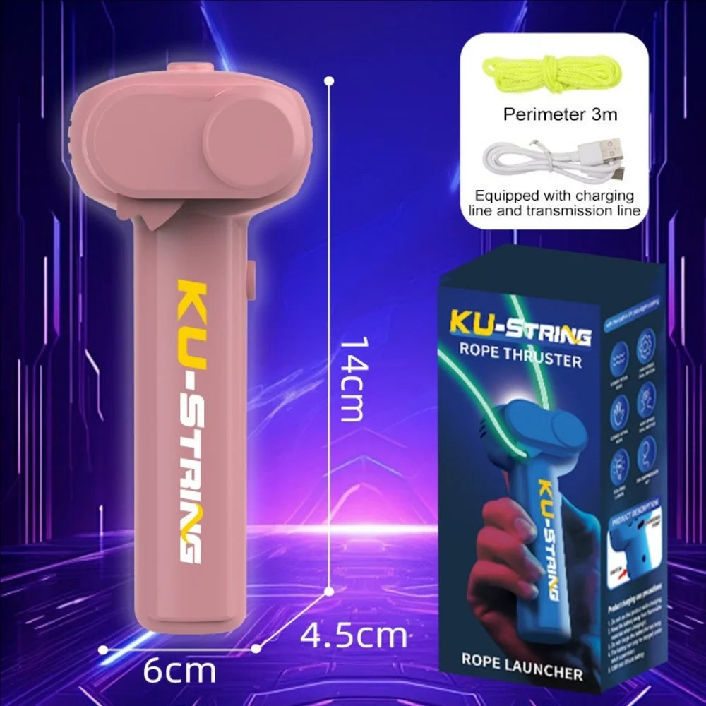 Glow-in-the-Dark Electric Rope Spinner Toy — Rechargeable Outdoor Decompression Toy for Kids & Cats