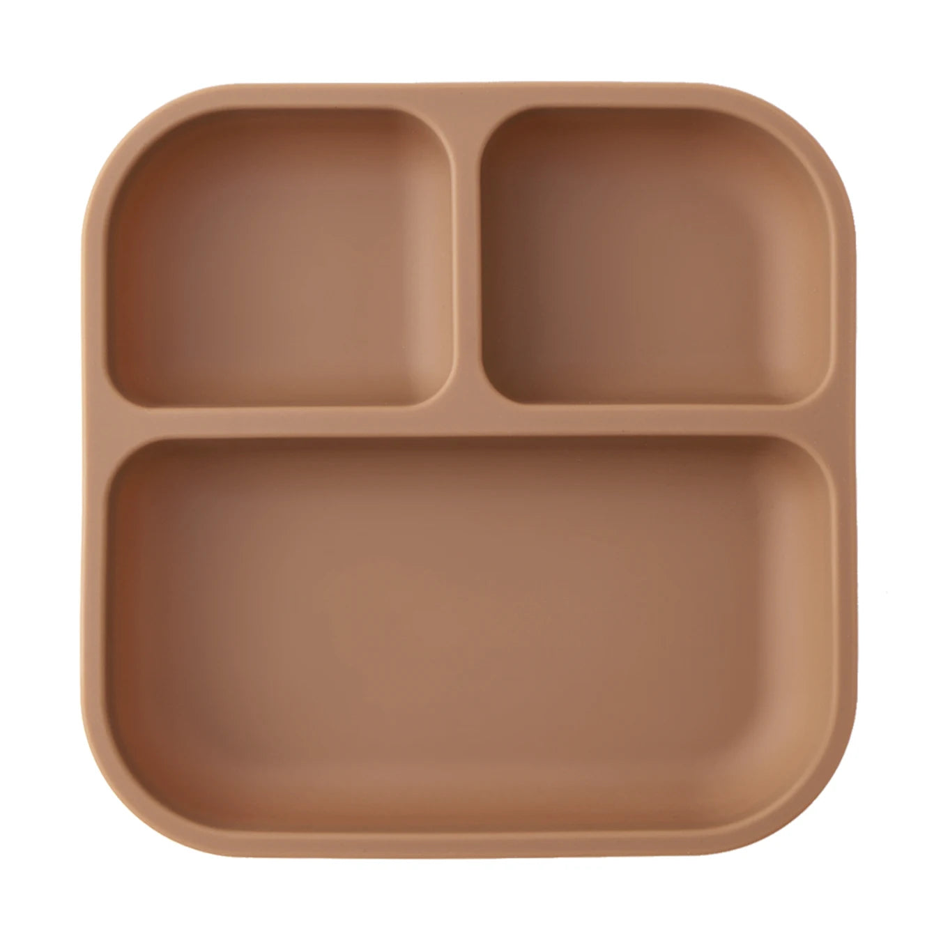 BPA-Free Silicone Suction Divided Baby Plate, Leakproof Toddler Meal Tray, Easy-Clean Kids Dinnerware