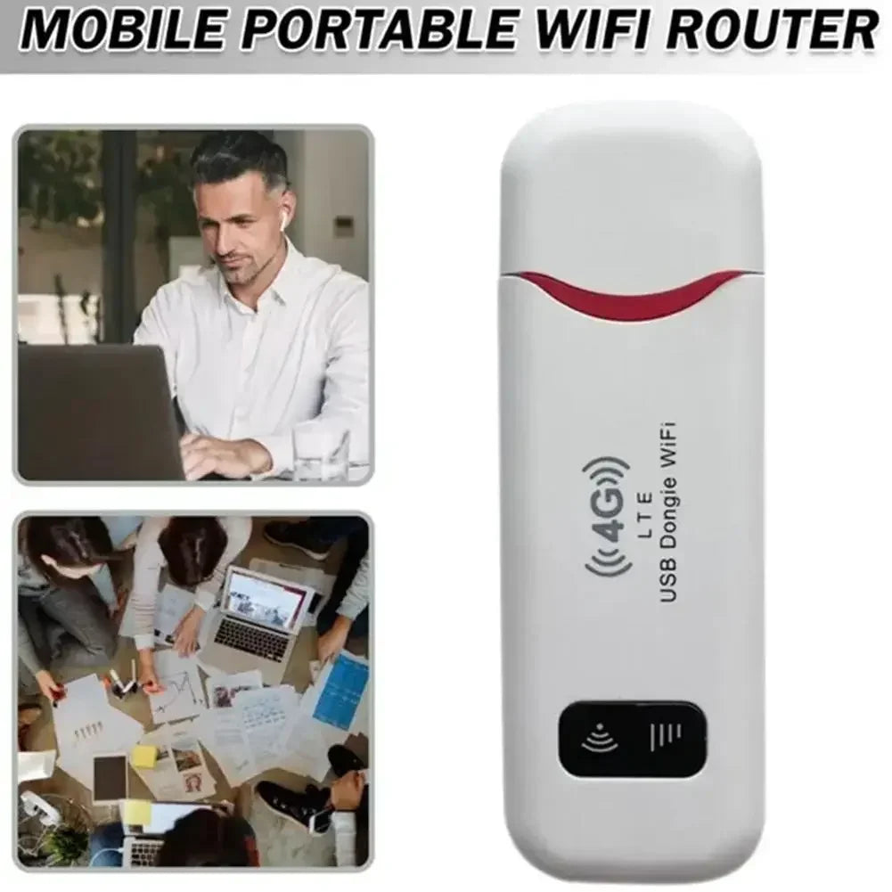 4G LTE USB Dongle 150Mbps Mobile Broadband Modem Stick SIM WiFi Router for Home & Office