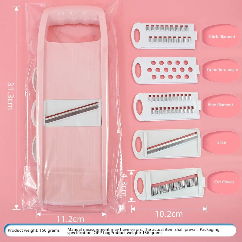 5-in-1 Multi-Function Vegetable Chopper — Mandoline Slicer, Veggie Dicer & Onion Cutter