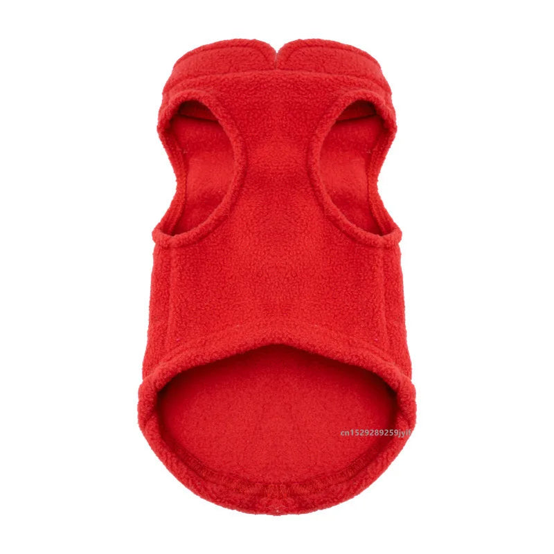 Winter Fleece Pet Jacket Vest with D-Ring – Warm Dog & Cat Coat for Small Breeds (Chihuahua, French Bulldog)