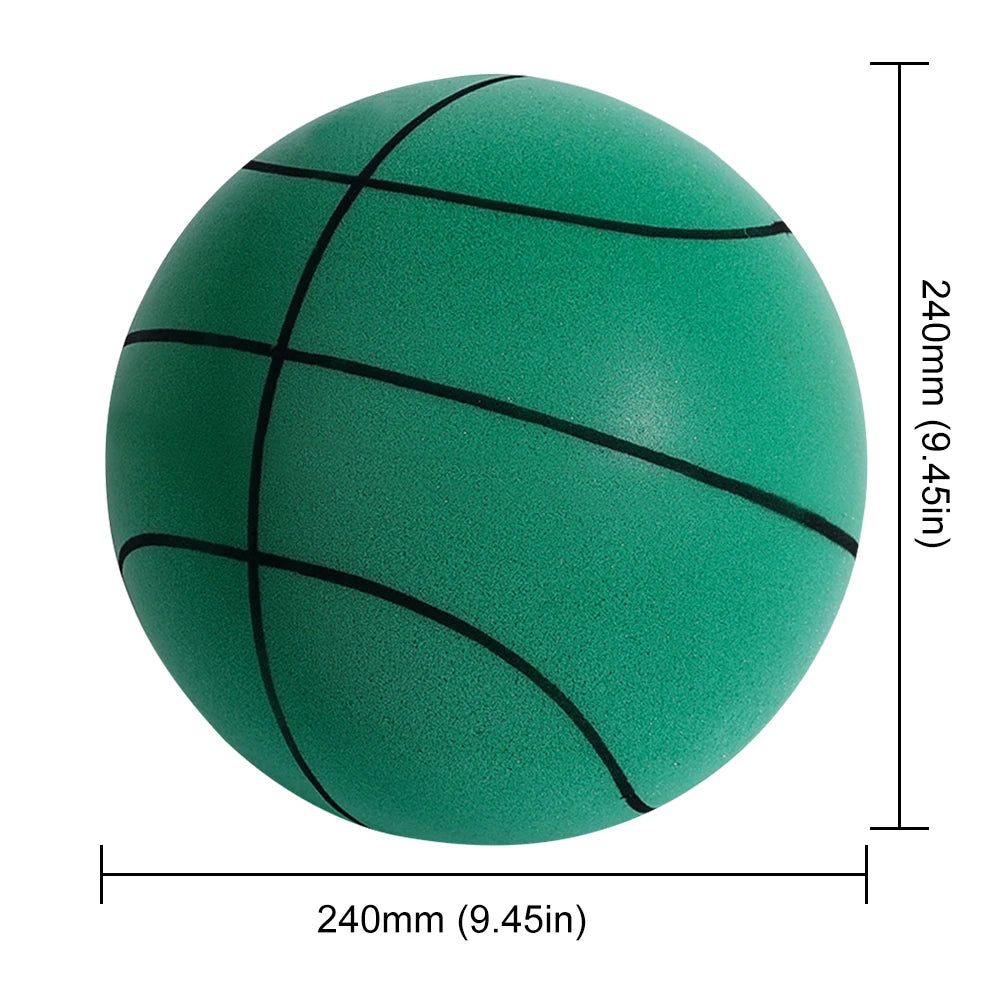 Kids Silent Foam Basketball — Indoor Squeezable Bounce Ball, Sizes 3/5/7