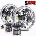 7-Inch (178 mm) Round LED Headlight Pair - 12V H4 6500K 20,000 lm Plug and Play