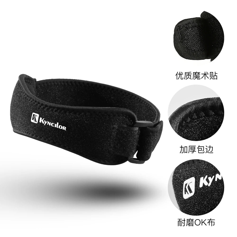 Adjustable Patella Knee Strap Silica Gel Tendon Support Band for Running, Cycling & Gym