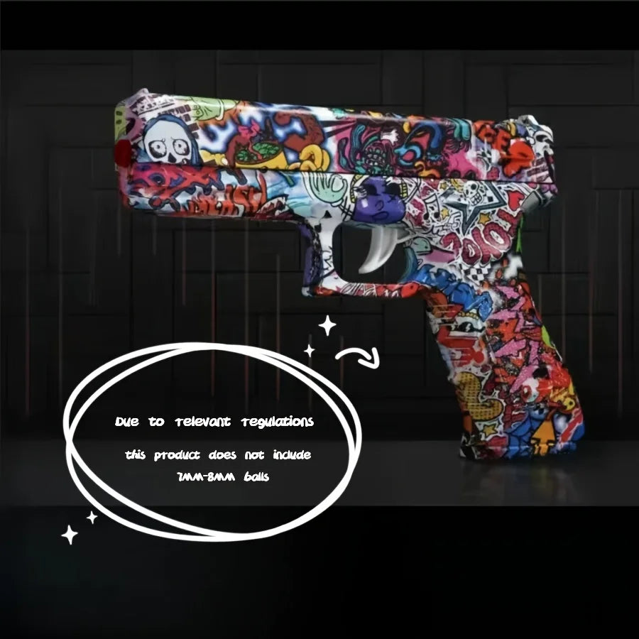 Gel Ball Blaster Toy — Fully Manual No-Battery Blaster for Outdoor Backyard Games, Gift (Beads Not Included)