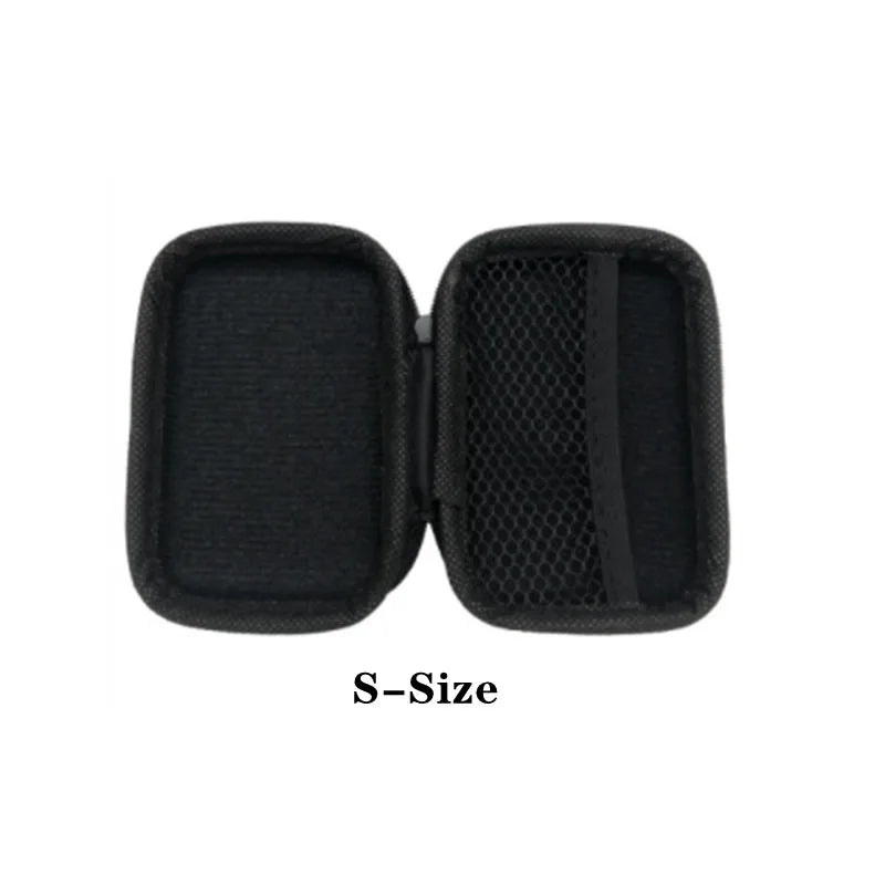 Portable EVA Zipper Pouch Cable Organizer for Chargers Power Banks & External Hard Drives - Single or 2-Pack